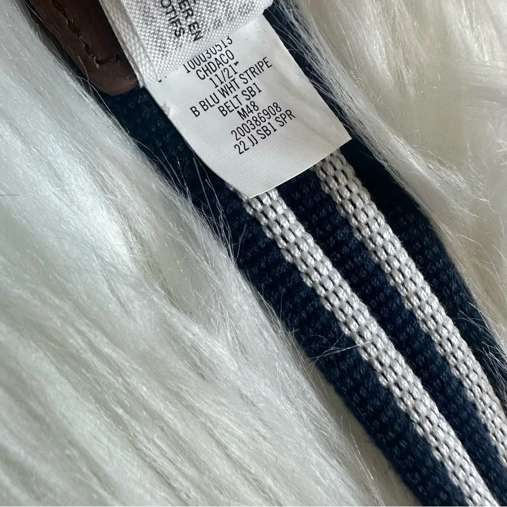 Janie and Jack Navy Blue White Stripe Adjustable Belt Size 6-8
